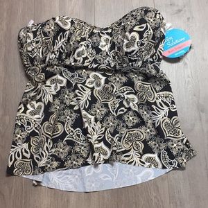 Womens Plus Size Tankini Baneau Swim Solutions NWT